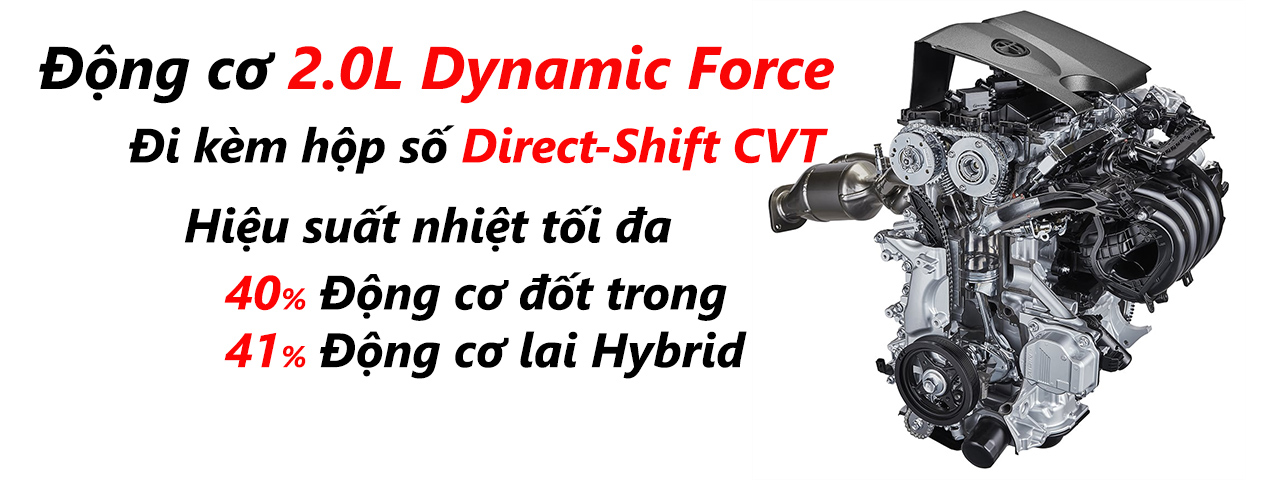 toyota giới thiệu mẫu động cơ 2.0l dynamic force thế hệ mới